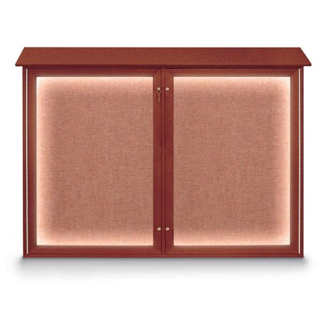 United Visual Products Open Faced Traditional Rounded Corkboard UV645ARC-BLACK-APRICOT